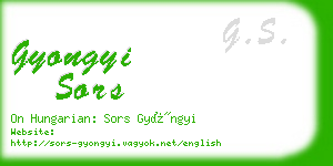 gyongyi sors business card